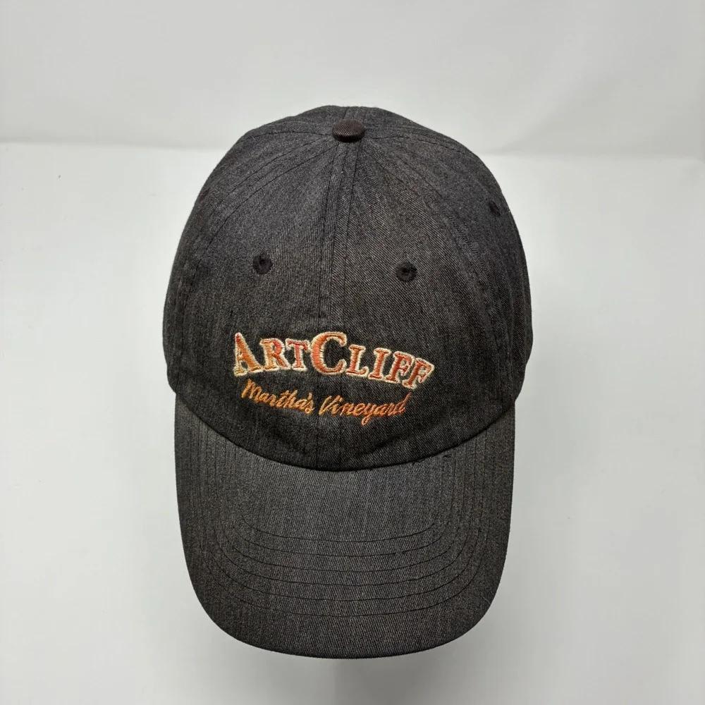 Artcliff Diner Martha's Vineyard Hat Cap Washed Black Embroidered 1943 Fried Egg